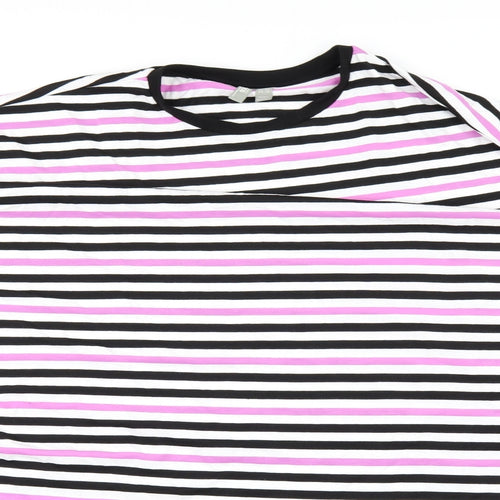 ASOS Womens White Striped  Basic T-Shirt Size 14