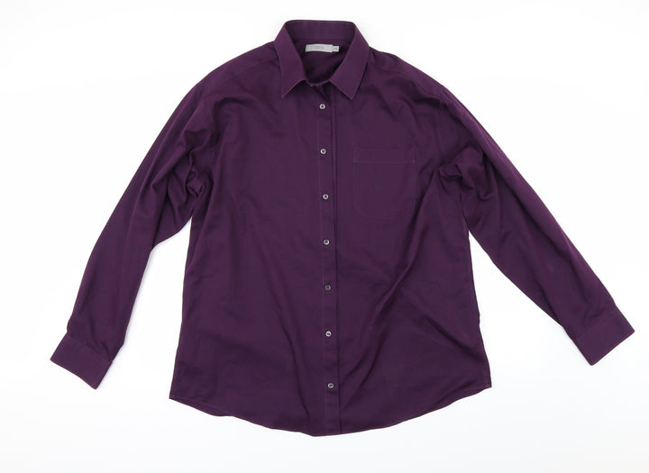 Marks and Spencer Mens Red    Button-Up Size 16.5