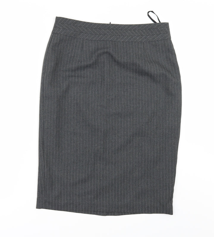 BHS Womens Grey A-Line Skirt Size 10