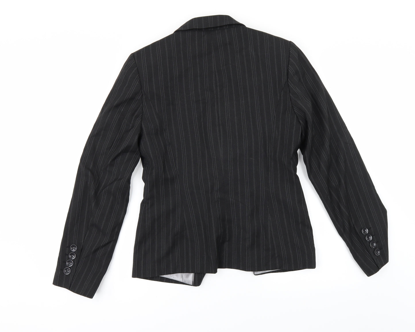 Marks and Spencer Womens Black Striped  Jacket Suit Jacket Size 12