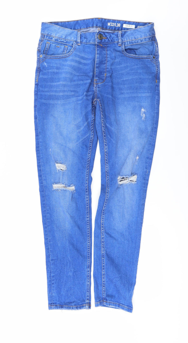 Denim & Co. Mens Blue Denim Skinny Jeans Size 32 in L30 in