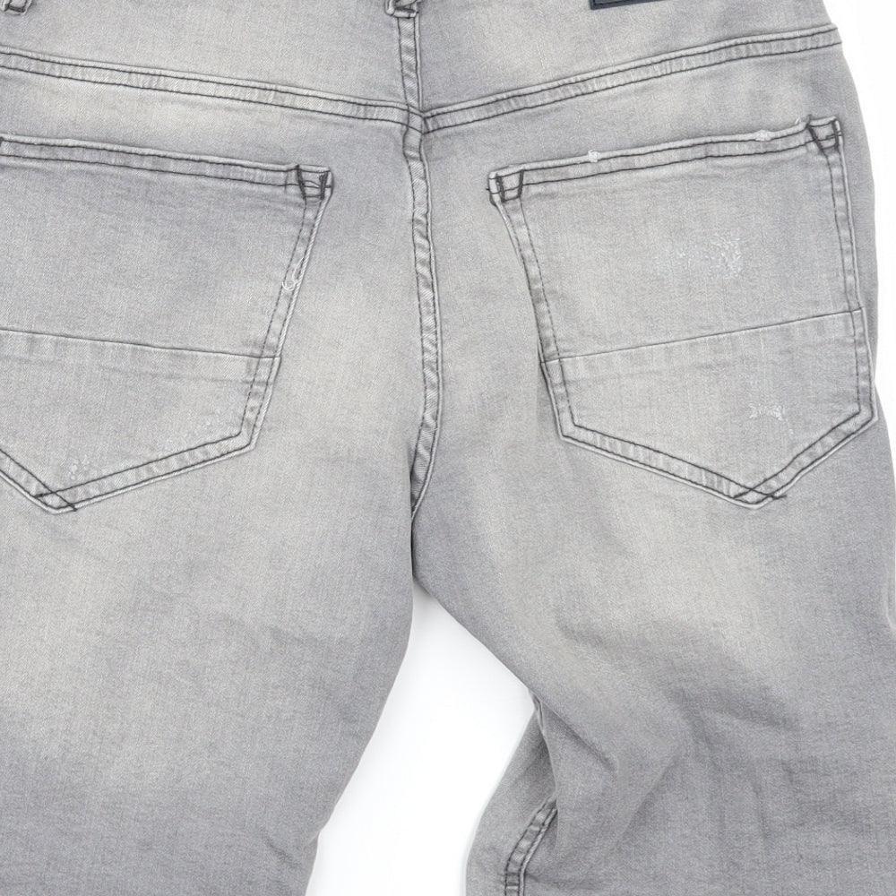 Denim & Co. Mens Grey  Denim Chino Shorts Size 30