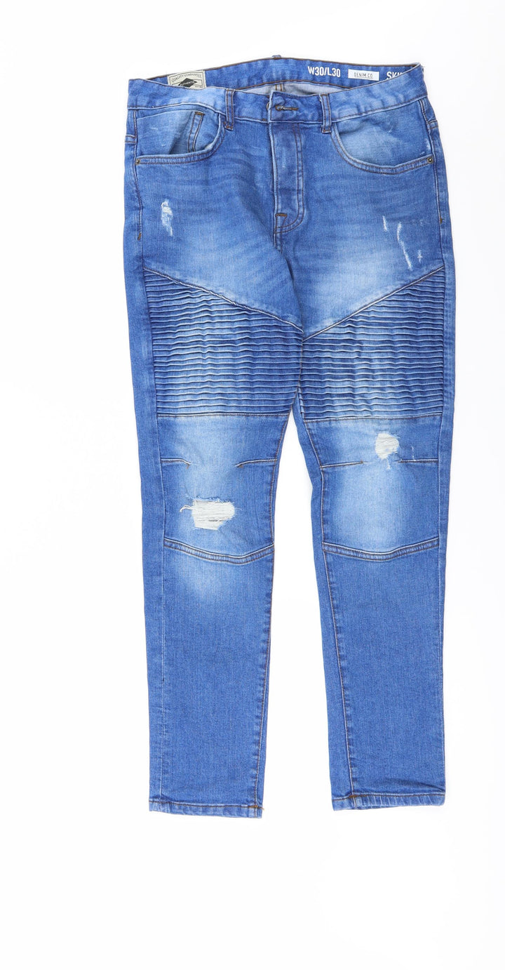 Denim & Co. Mens Blue Denim Skinny Jeans Size 30 in L30 in