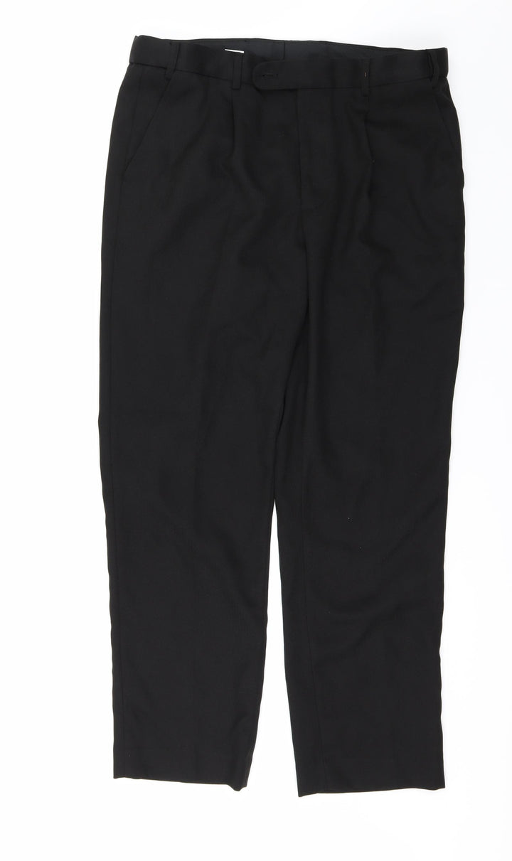 Matalan Mens Black Rain Trousers Trousers Size 34 in L29 in