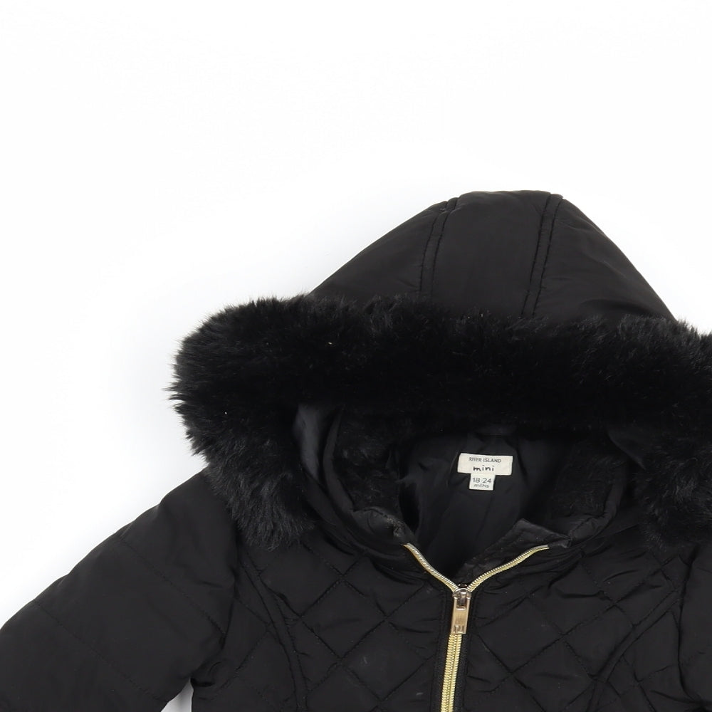 River Island Girls Black   Jacket  Size 18-24 Months