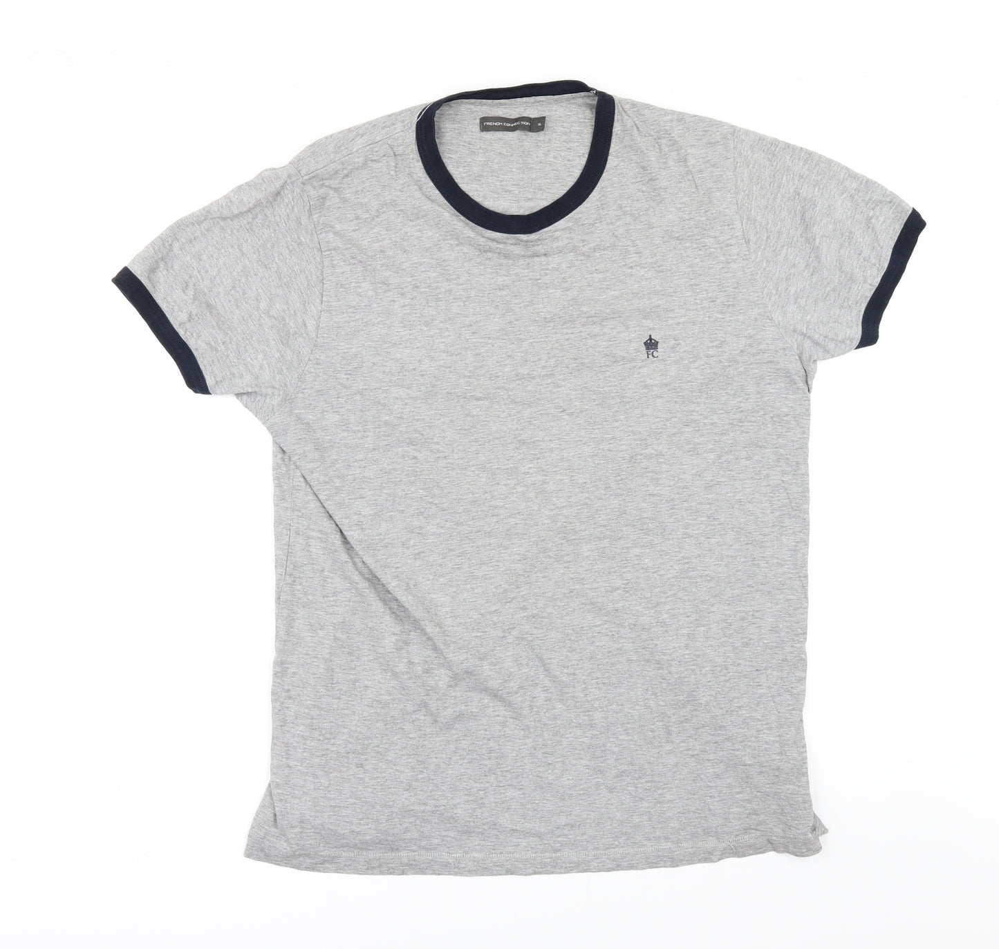 French Connection Mens Grey    T-Shirt Size XL