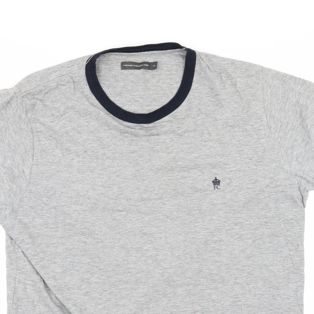 French Connection Mens Grey    T-Shirt Size XL