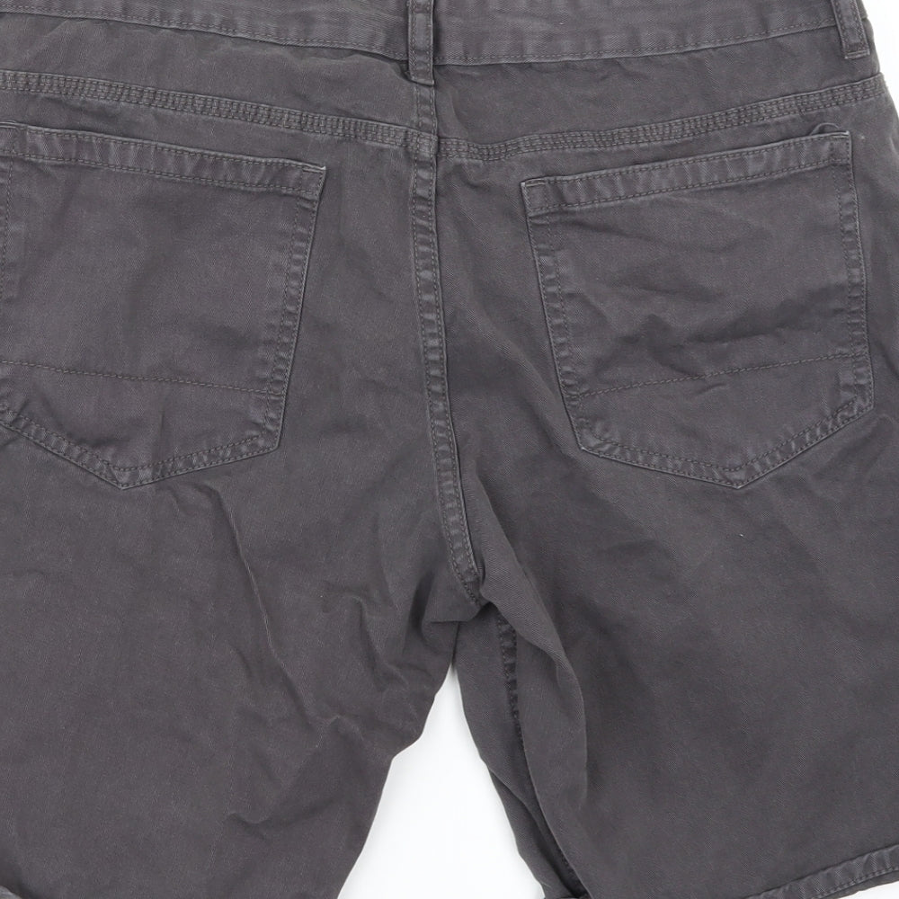 F&F Mens Black  Denim Chino Shorts Size 34 in