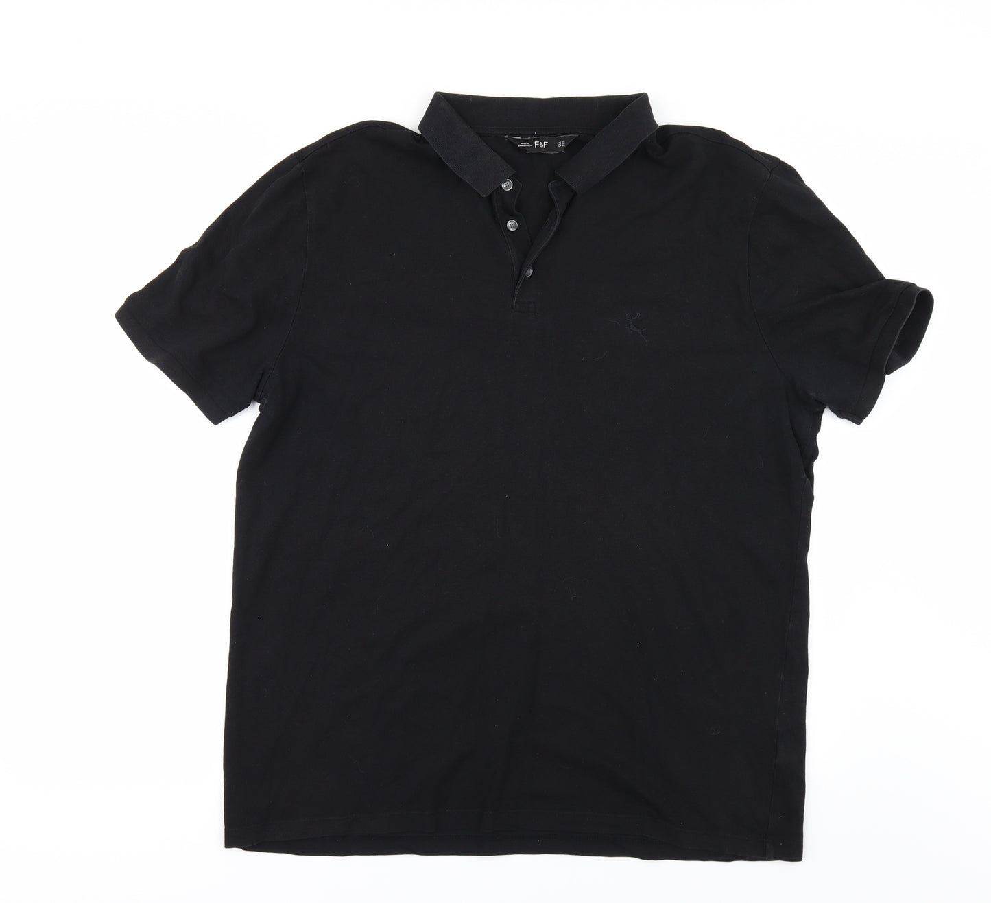F&F Mens Black    Polo Size XL