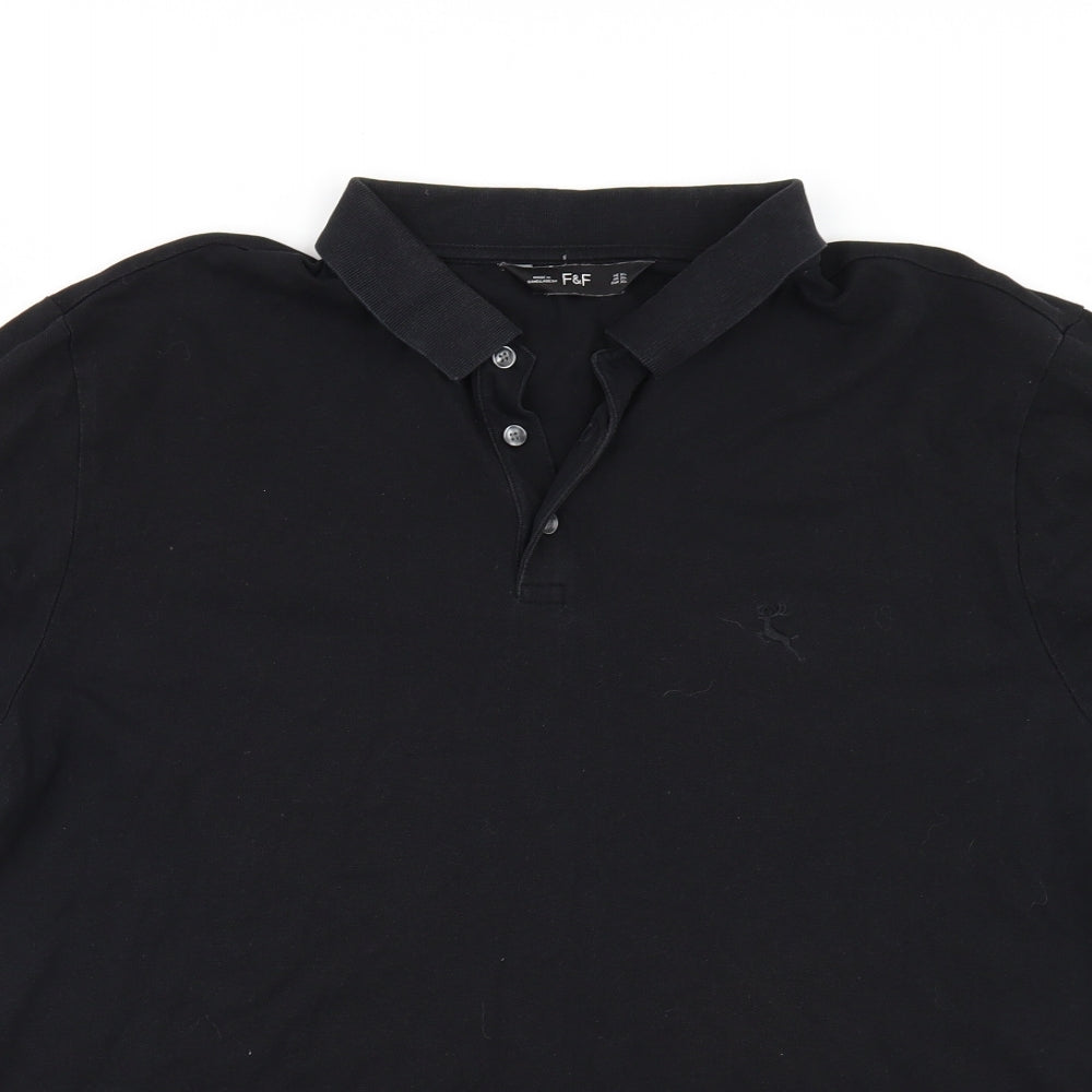 F&F Mens Black    Polo Size XL