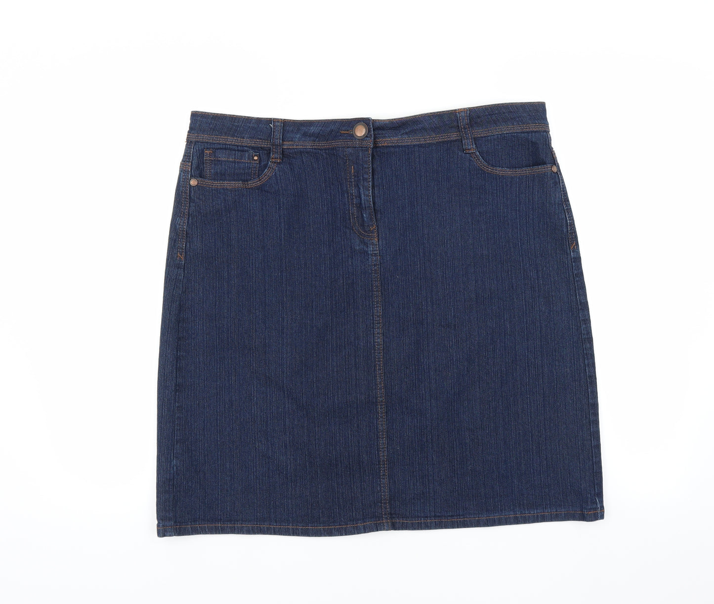 BHS Womens Blue  Denim Straight & Pencil Skirt Size 18