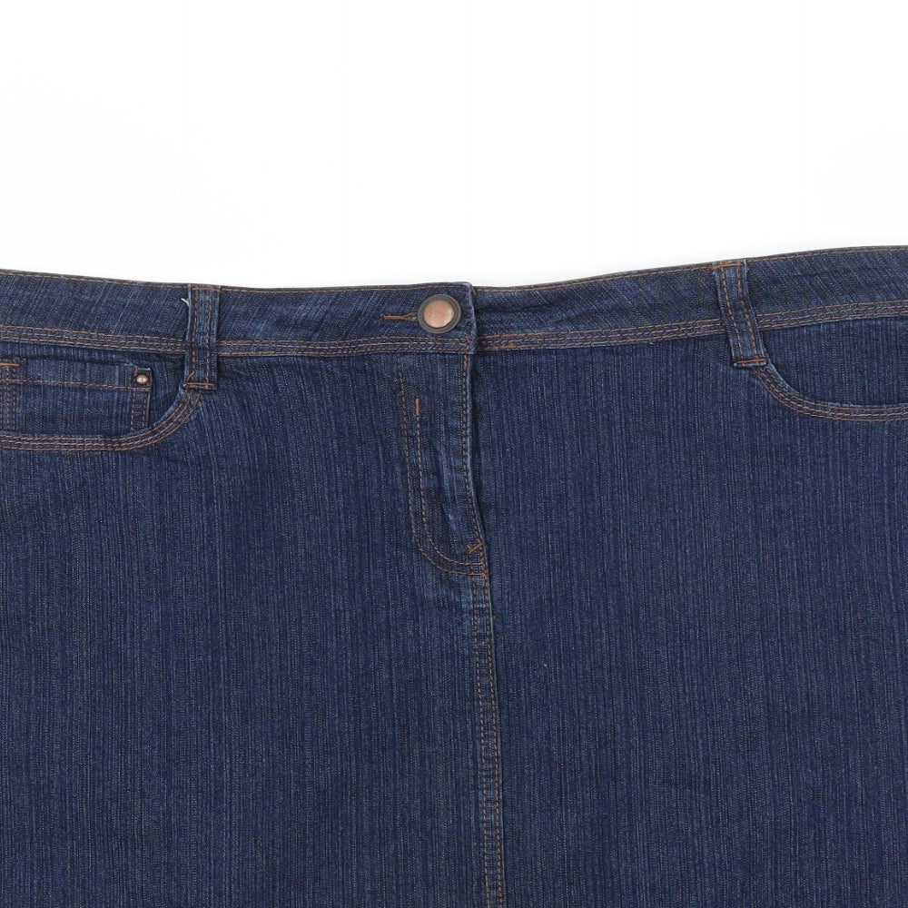 BHS Womens Blue  Denim Straight & Pencil Skirt Size 18