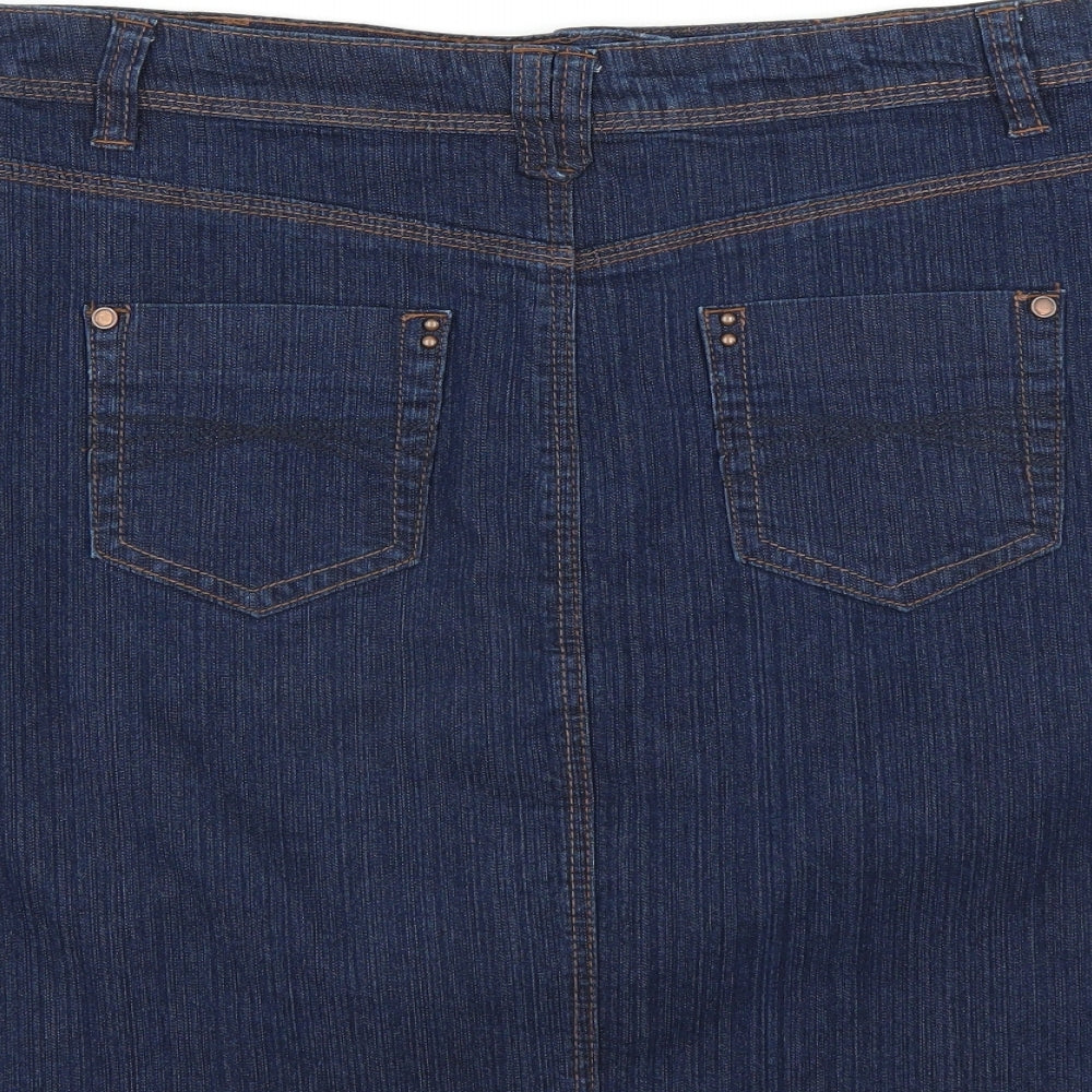 BHS Womens Blue  Denim Straight & Pencil Skirt Size 18