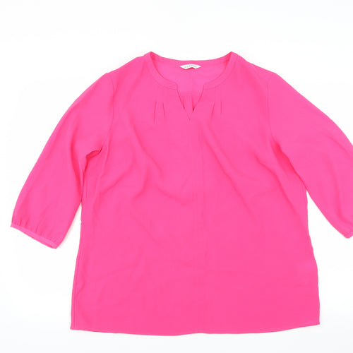 Marks and Spencer Womens Pink   Basic Blouse Size 16