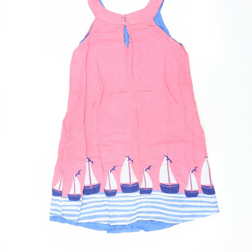 Avon Girls Pink   Trapeze & Swing  Size 9-10 Years  - boat print