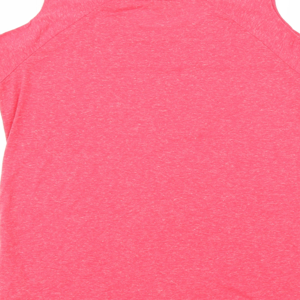 F&F Womens Pink   Basic T-Shirt Size 12  - COLD SHOULDER