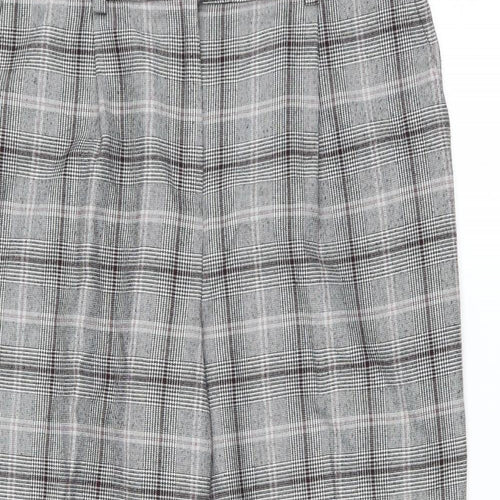 NEXT Womens Grey Plaid  Trousers  Size 12 L23 in