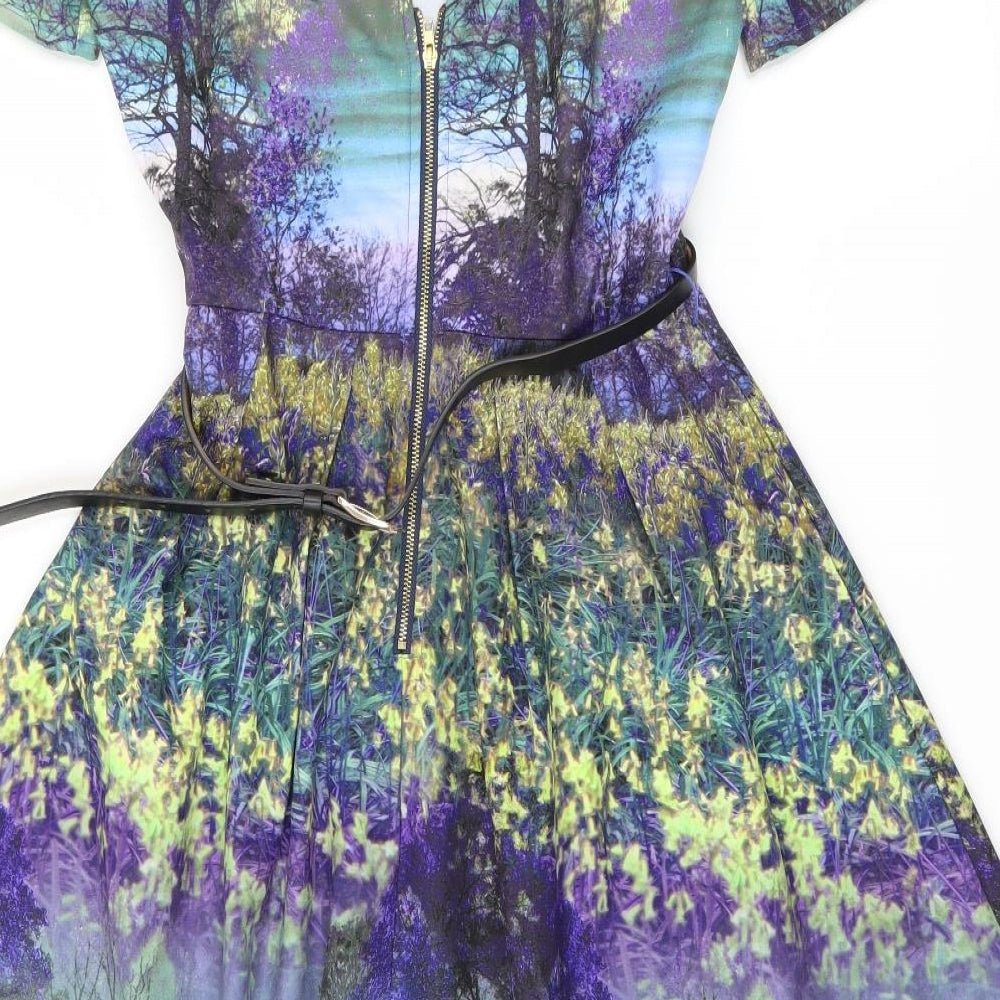 Uttam Boutique Womens Multicoloured   Fit & Flare  Size 8