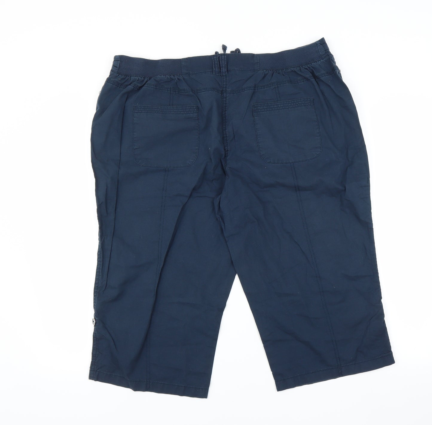BHS Womens Blue   Cropped Trousers Size 20 L20 in