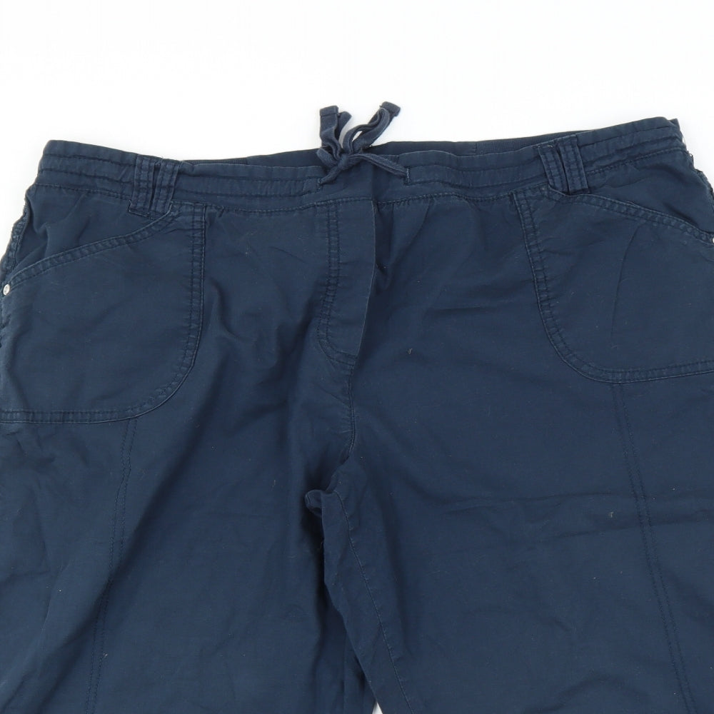 BHS Womens Blue   Cropped Trousers Size 20 L20 in