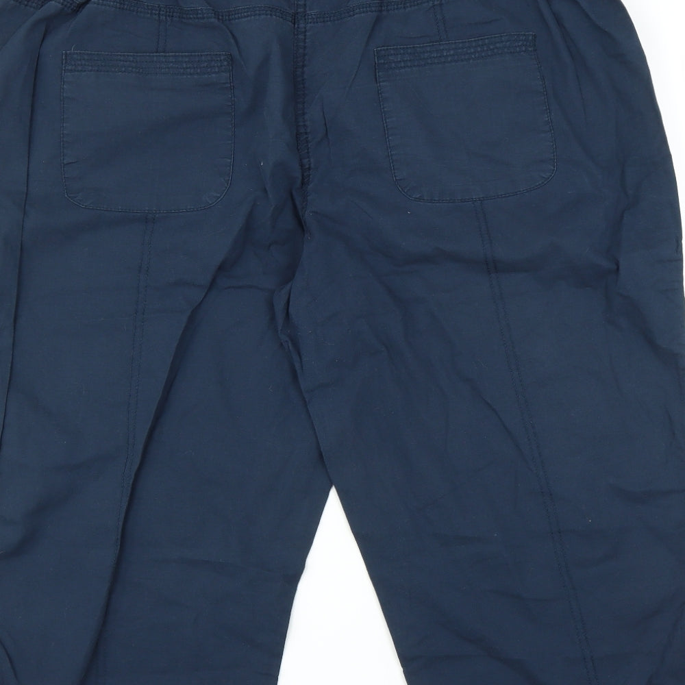 BHS Womens Blue   Cropped Trousers Size 20 L20 in