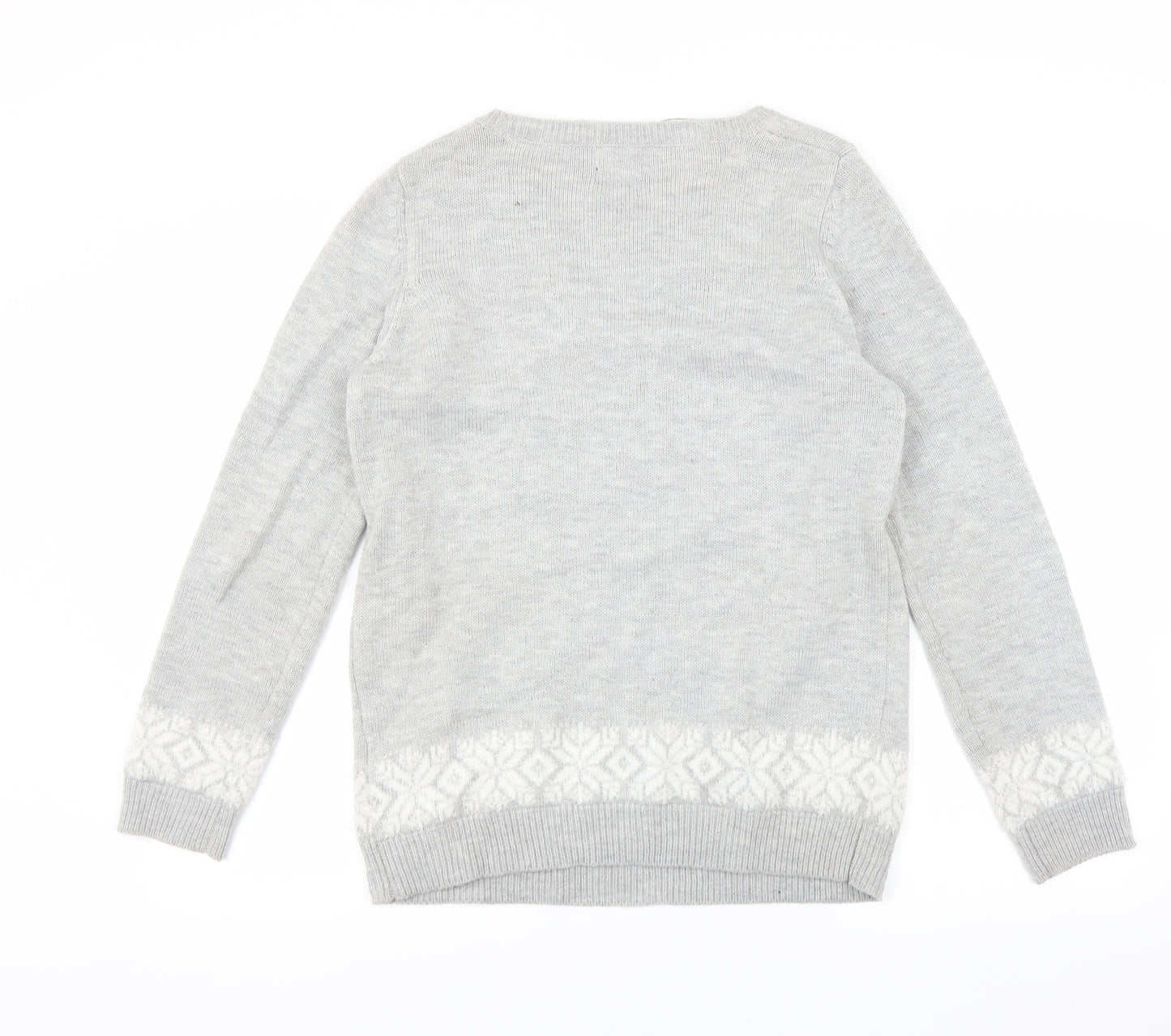 F&F Womens Grey   Pullover Jumper Size 12  - CHRISTMAS