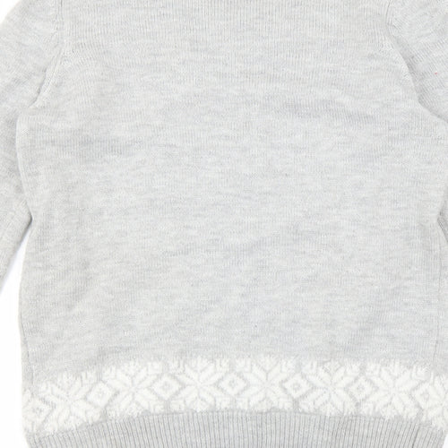 F&F Womens Grey   Pullover Jumper Size 12  - CHRISTMAS