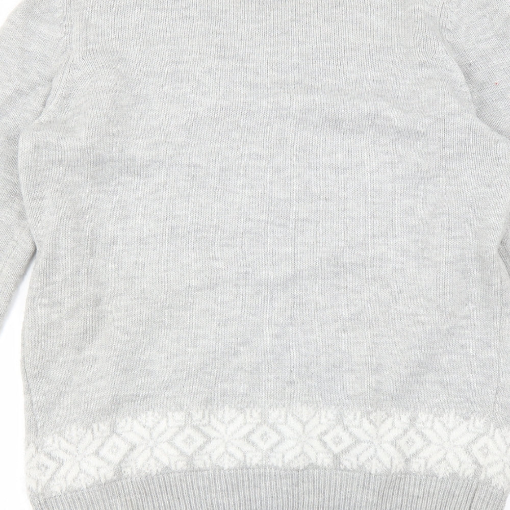 F&F Womens Grey   Pullover Jumper Size 12  - CHRISTMAS