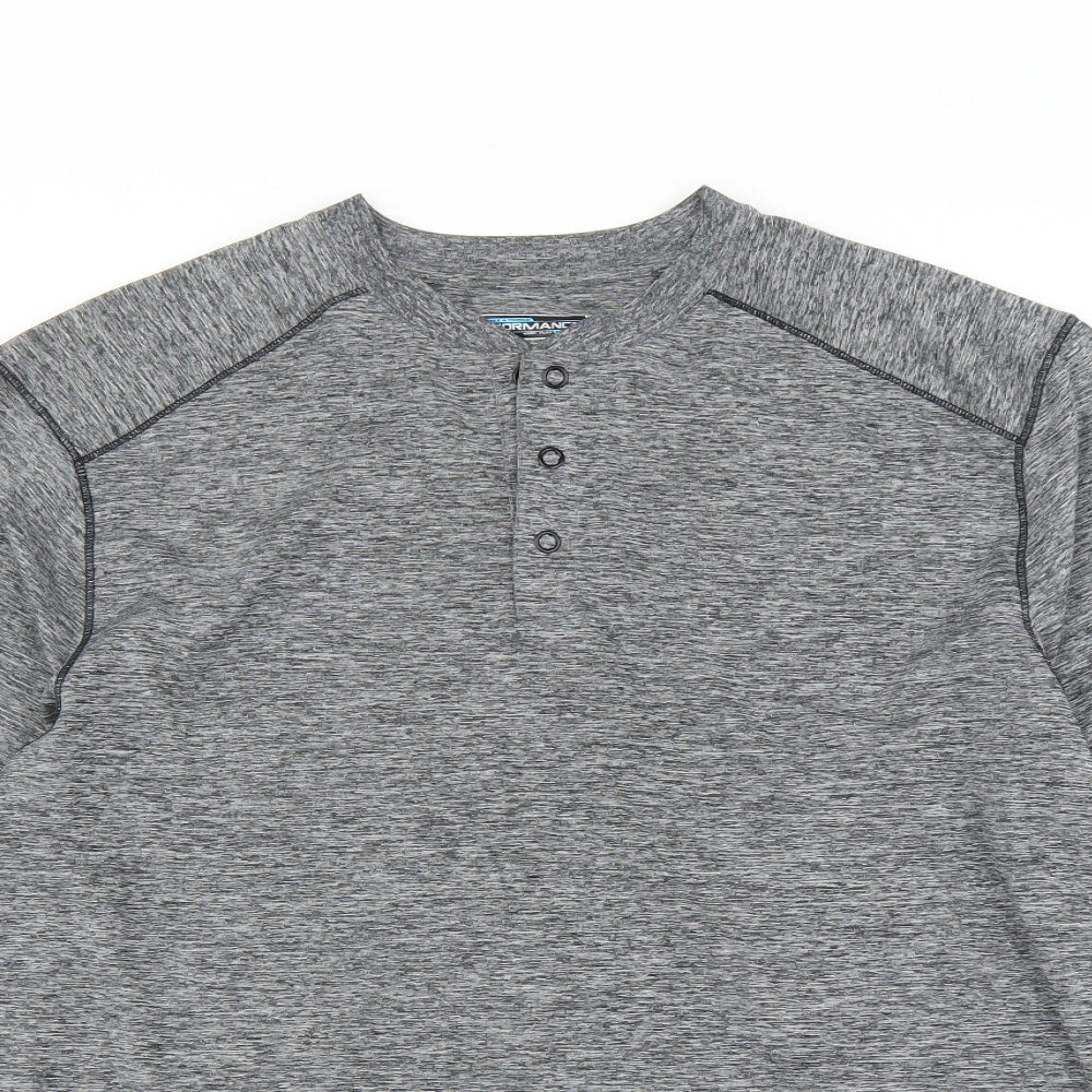 Performance Mens Grey   Basic T-Shirt Size M