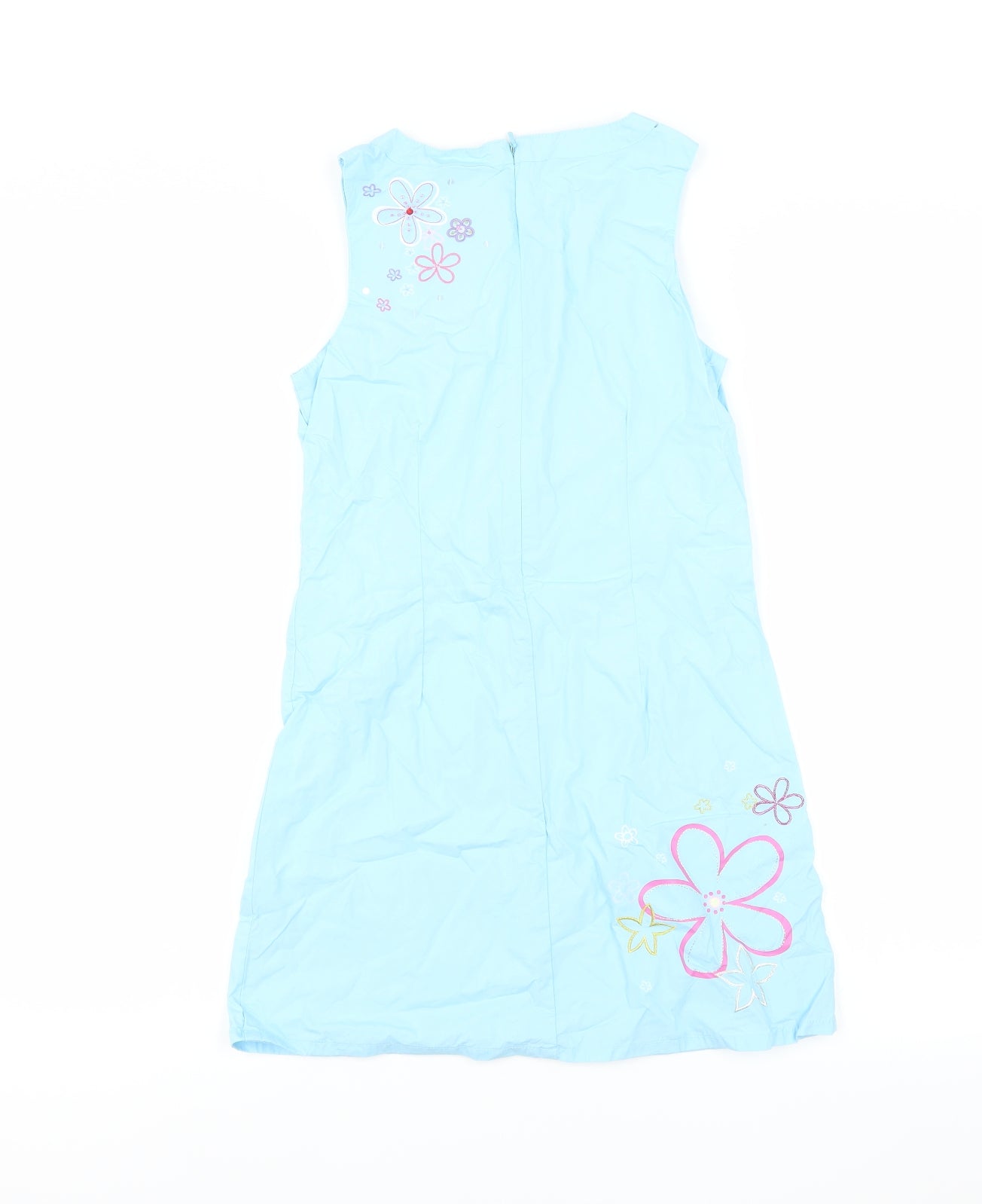 NEXT Girls Blue   Shift  Size 9 Years  - floral detail