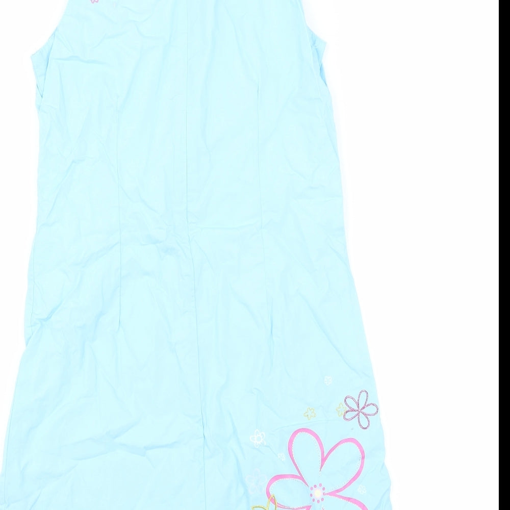 NEXT Girls Blue   Shift  Size 9 Years  - floral detail