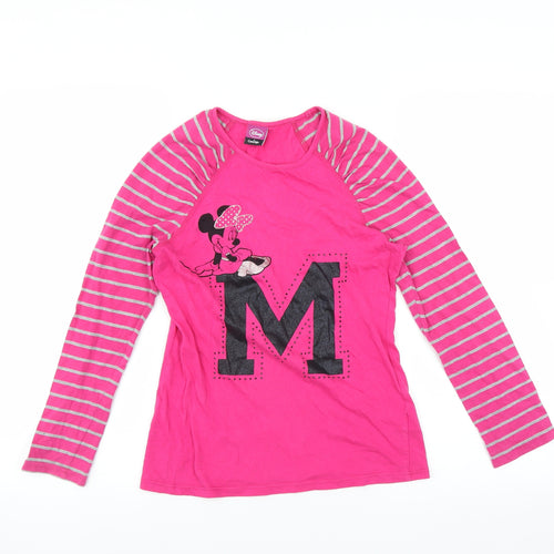 George Girls Pink Solid  Top Pyjama Top Size 13-14 Years  - MINNIE MOUSE