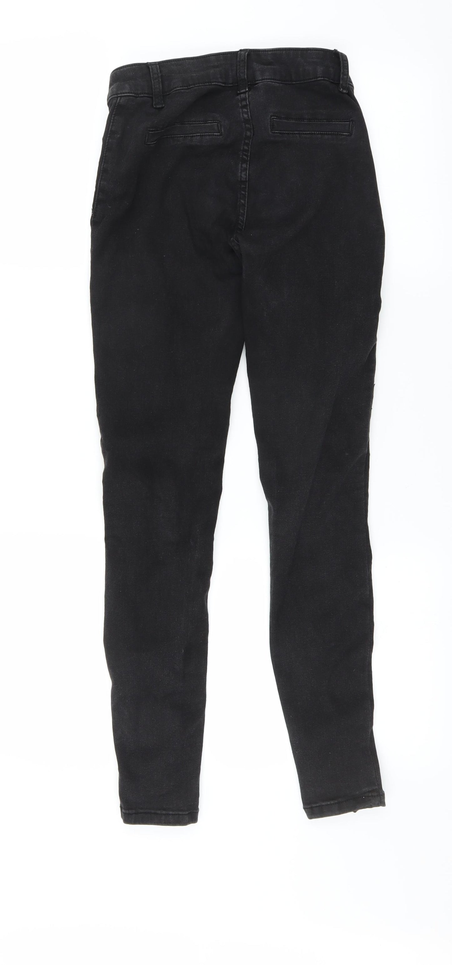 S Womens Black  Denim Skinny Jeans Size 26 in L28 in - TIE SIDED DETAIL