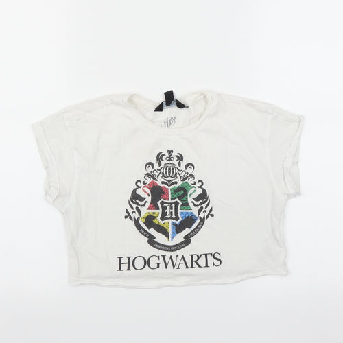 New Look Girls White   Cropped T-Shirt Size 9 Years  - Harry Potter