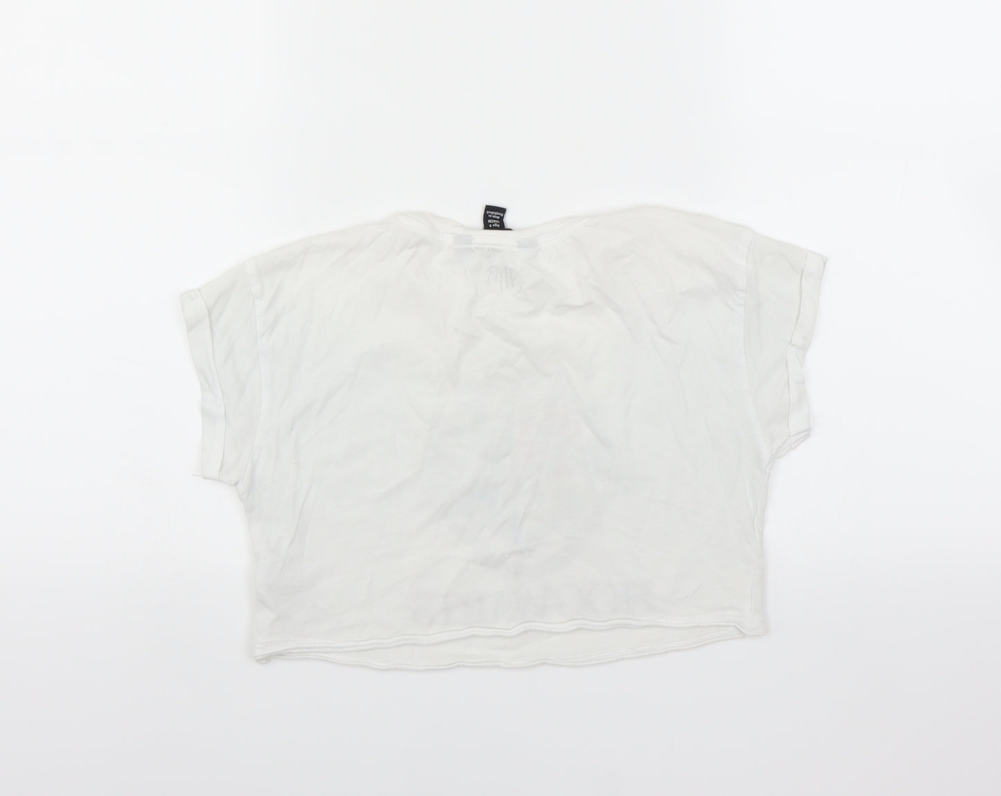 New Look Girls White   Cropped T-Shirt Size 9 Years  - Harry Potter