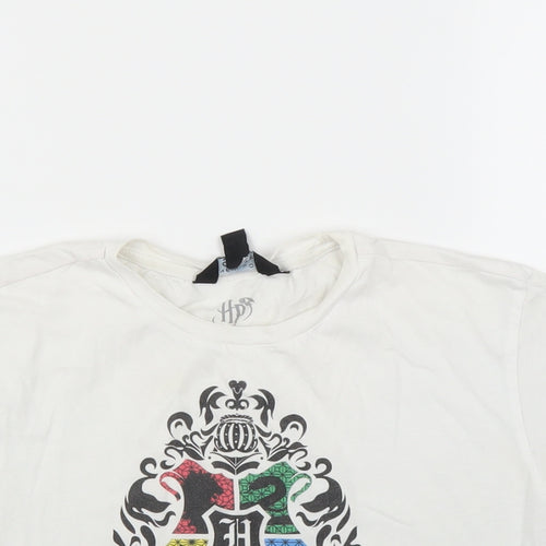 New Look Girls White   Cropped T-Shirt Size 9 Years  - Harry Potter