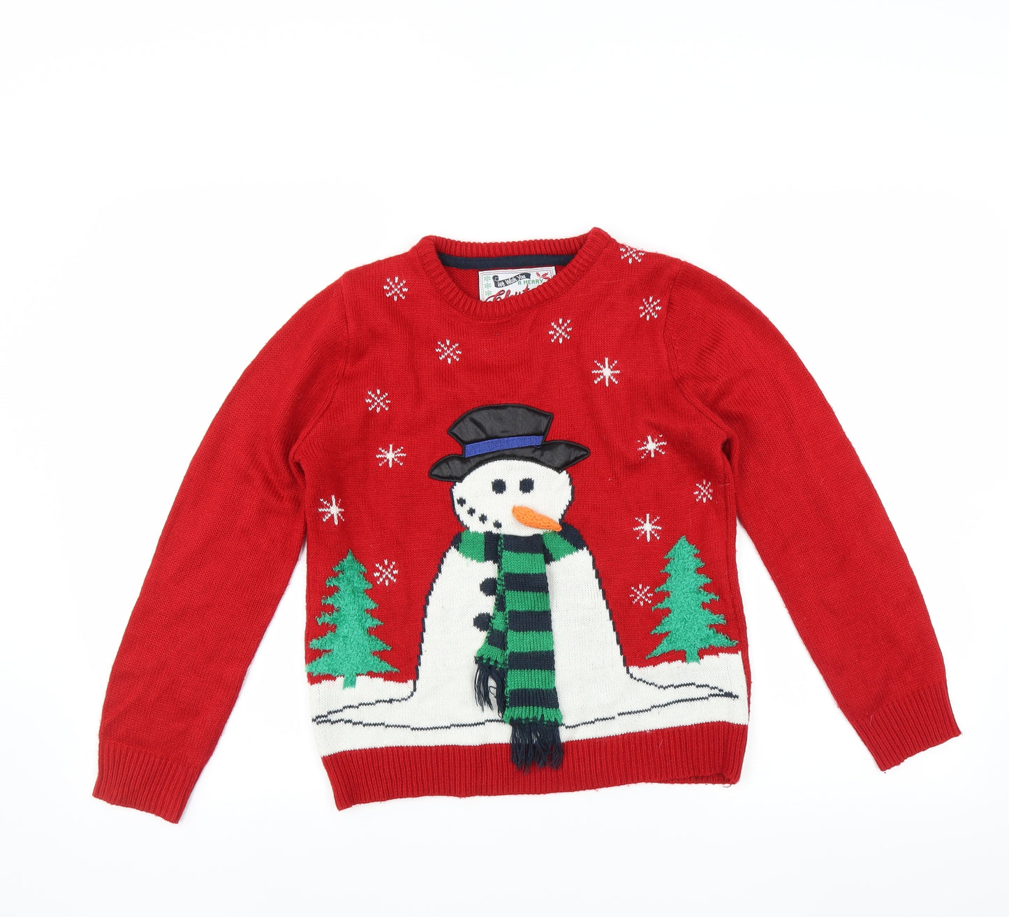 Rebel Girls Red   Pullover Jumper Size 9-10 Years  - CHRISTMAS