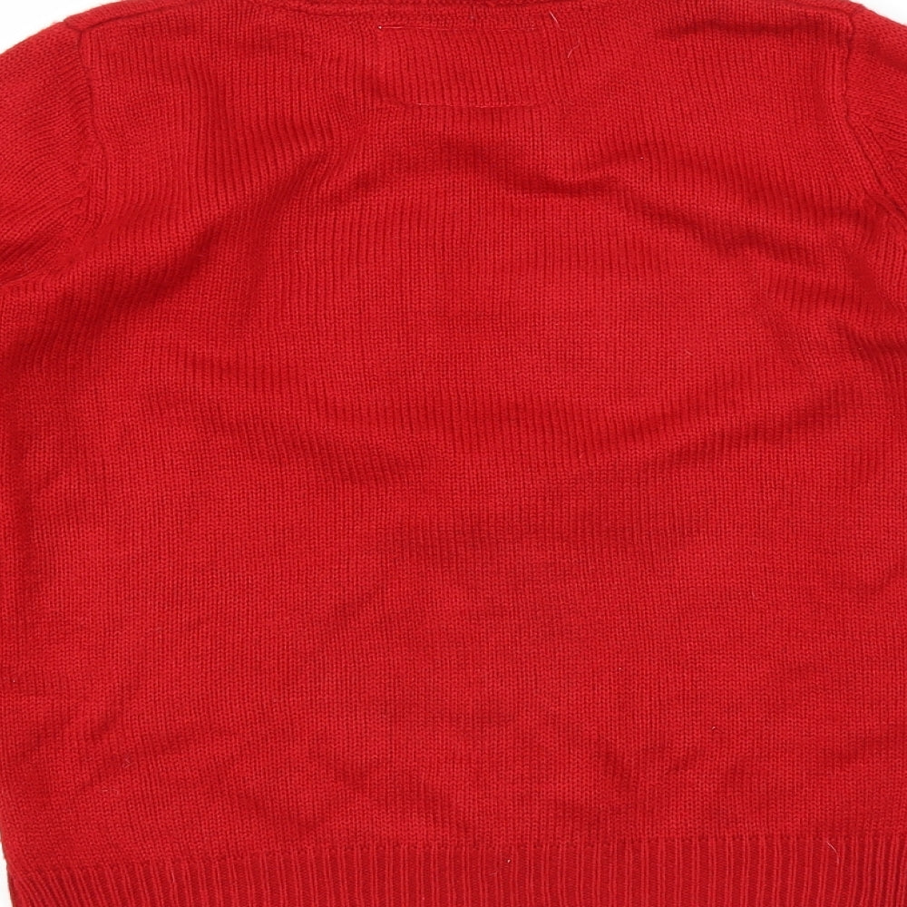 Rebel Girls Red   Pullover Jumper Size 9-10 Years  - CHRISTMAS