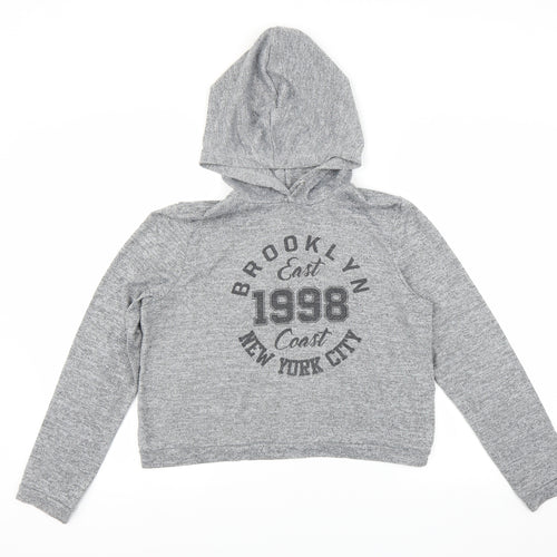 New Look Girls Grey   Pullover Hoodie Size 14-15 Years  - Brooklyn NYC