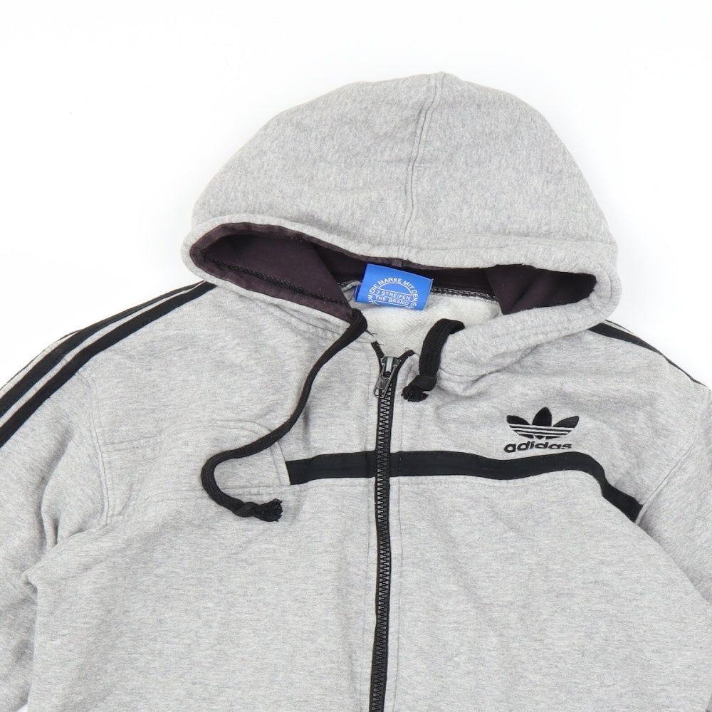 adidas Mens Grey   Full Zip Hoodie Size S