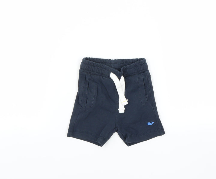 Mothercare Boys Blue Cropped Trousers Size 3-6 Months - SHORTS