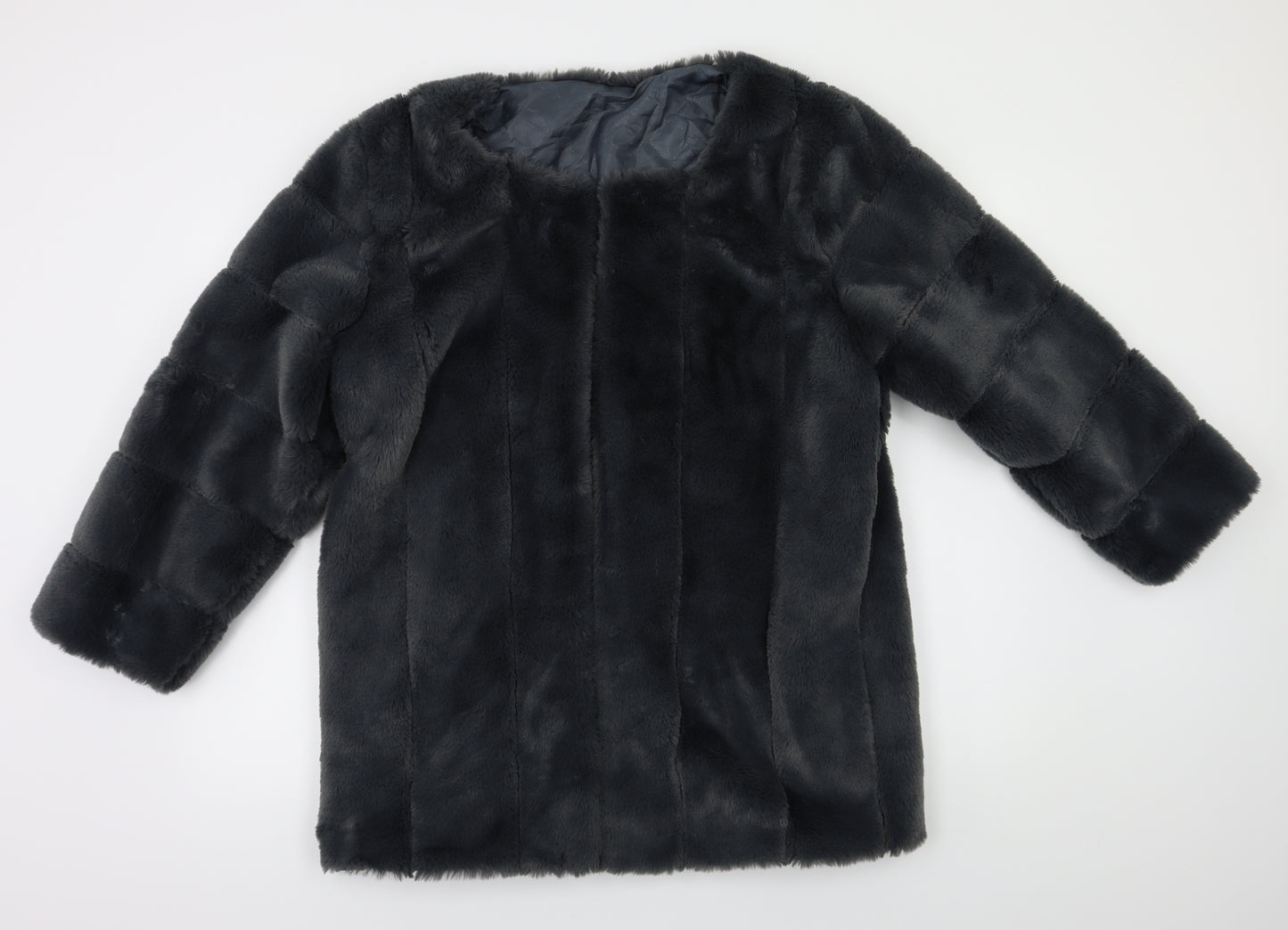Preworn Womens Black   Quilted Coat Size 5XL