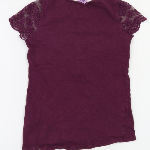 F&F Girls Purple   Pullover T-Shirt Size 8-9 Years