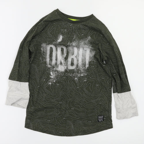 F&F Boys Green Animal Print  Basic T-Shirt Size 5-6 Years