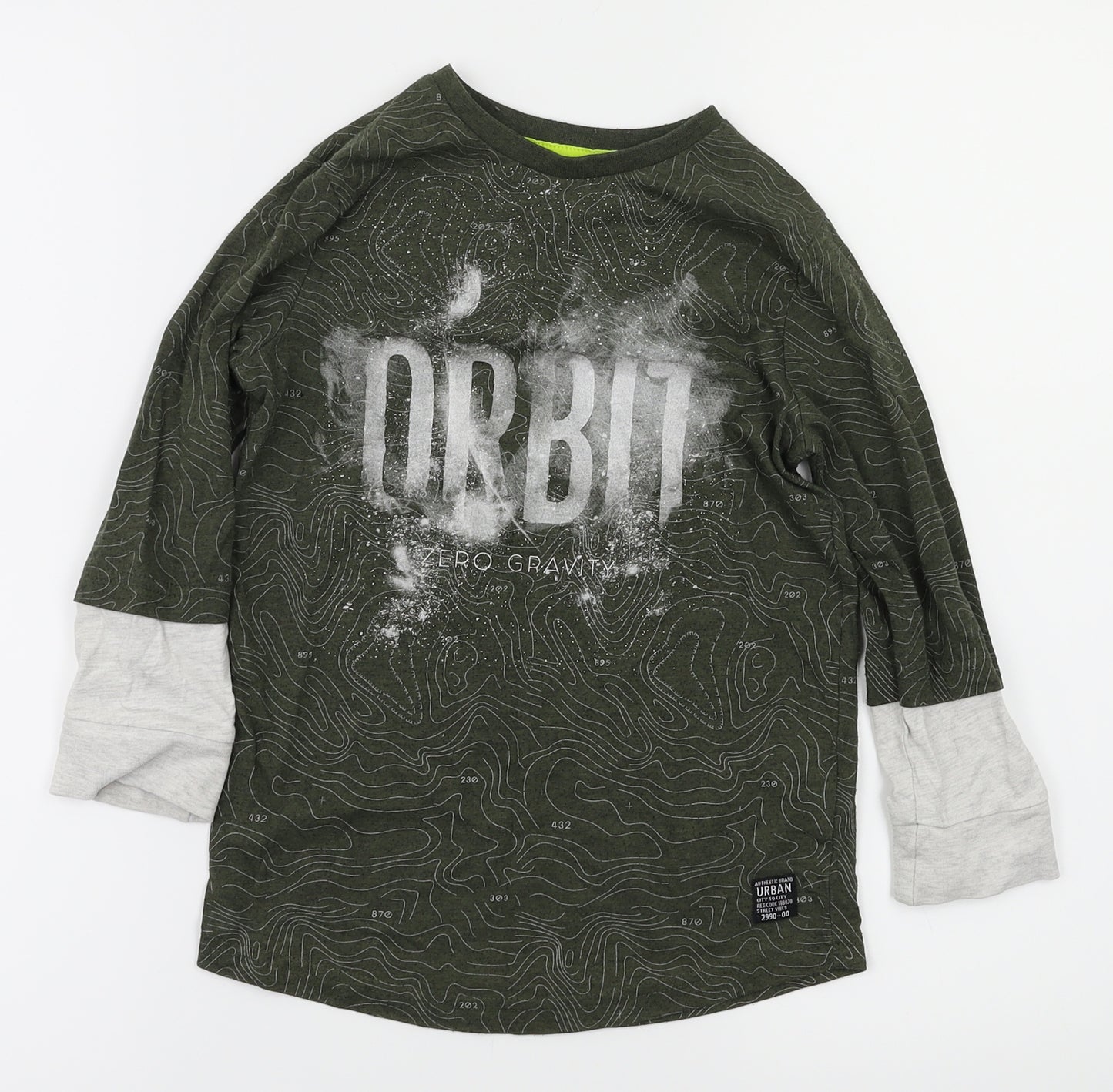 F&F Boys Green Animal Print  Basic T-Shirt Size 5-6 Years