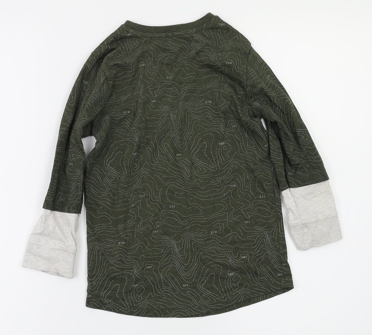 F&F Boys Green Animal Print  Basic T-Shirt Size 5-6 Years