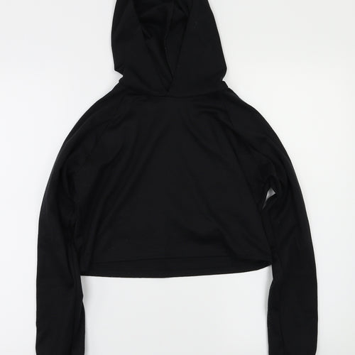 Missy Empire Womens Black Striped  Pullover Hoodie Size M