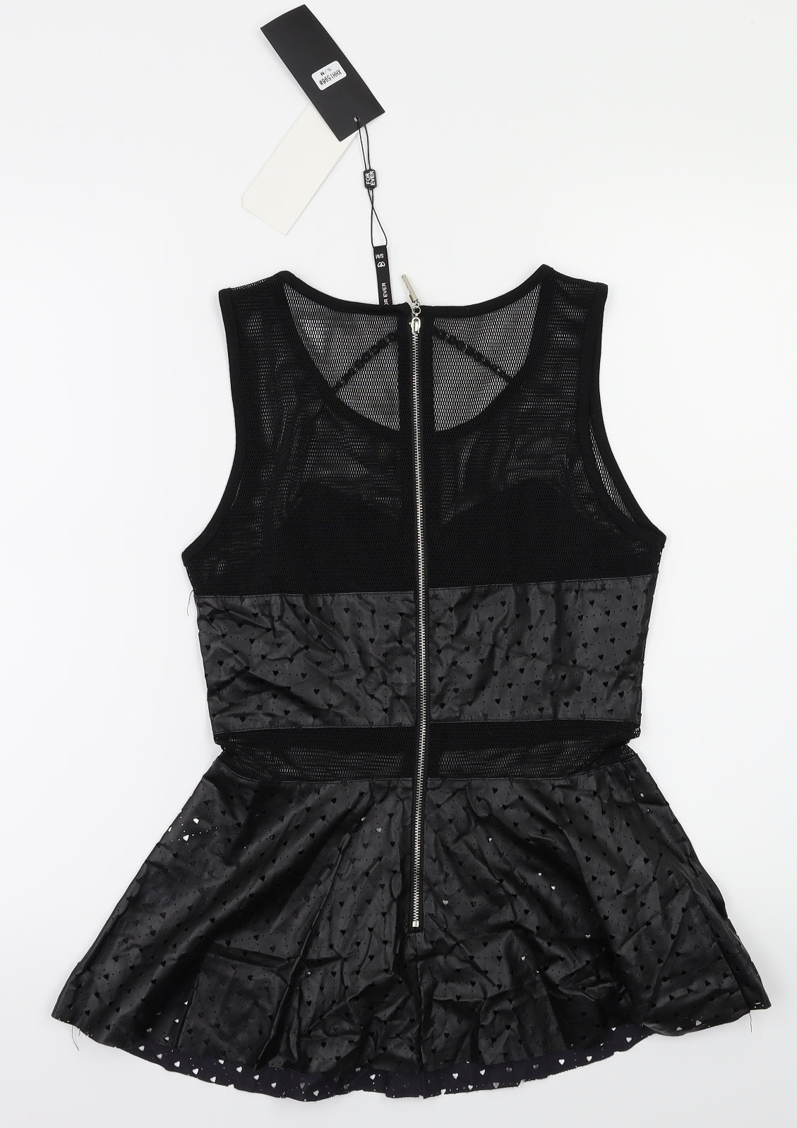 Forever Womens Black Animal Print  Fit & Flare  Size M