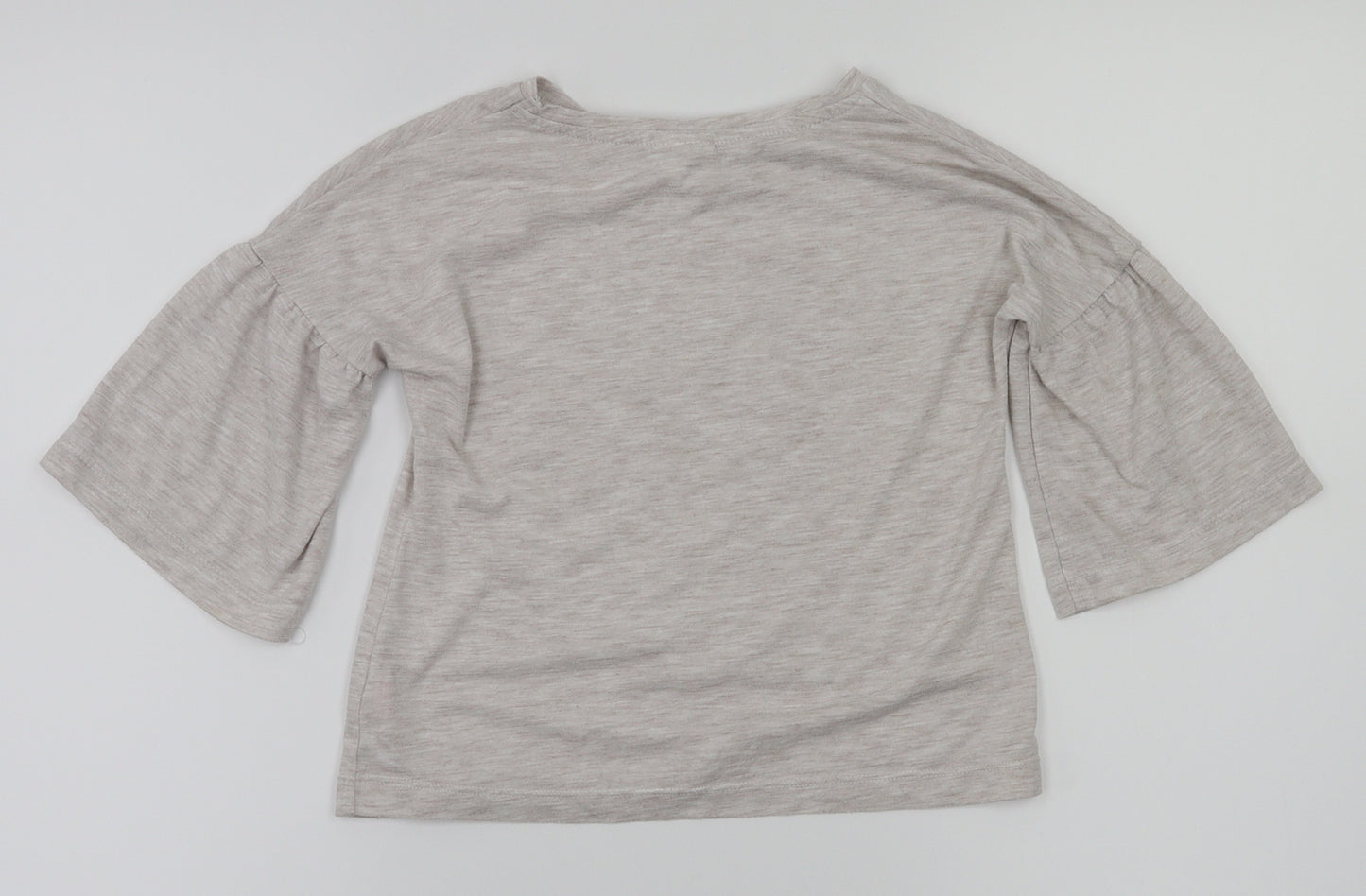 F&F Girls Beige Animal Print  Basic T-Shirt Size 7 Years
