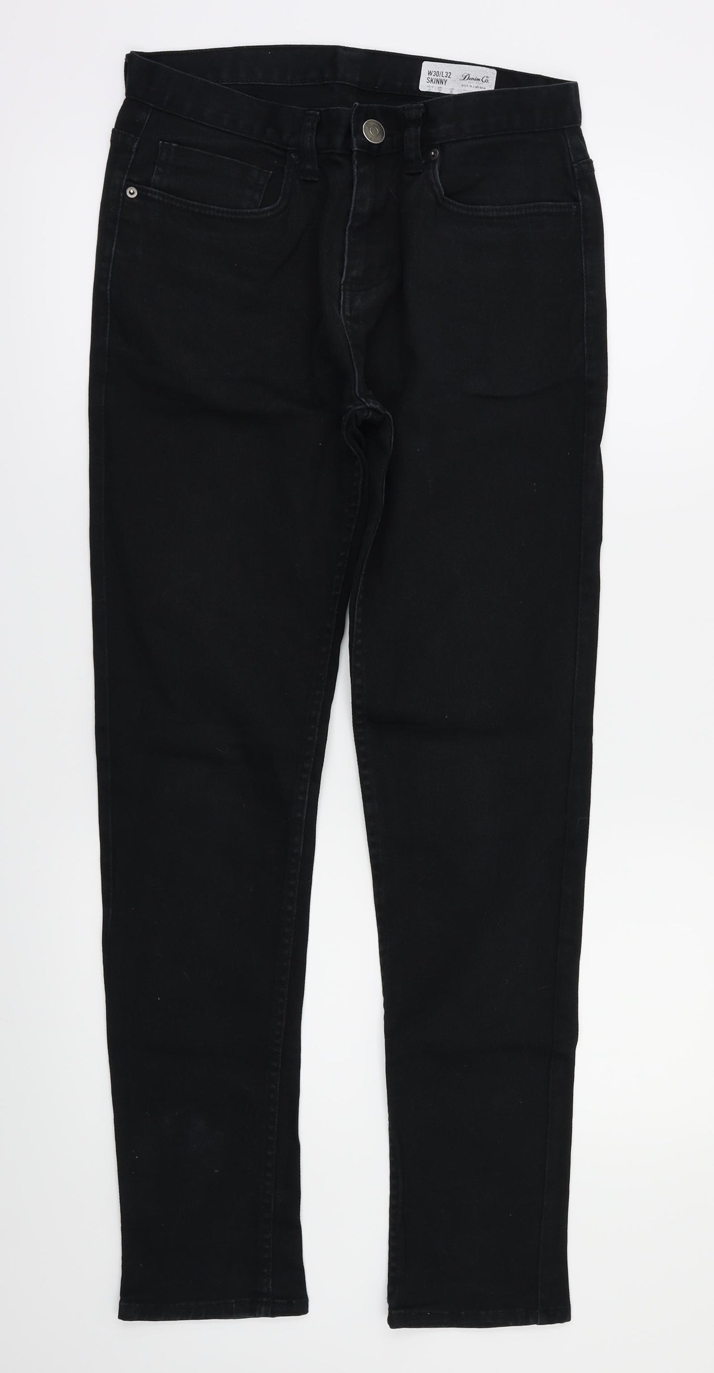 denim&co Womens Black   Skinny Jeans Size 30 L32 in